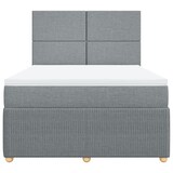thumbnail of vidaXL Boxspringbett mit Matratze Hellgrau 140x200 cm Stoff