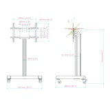 thumbnail of KIMEX - Soporte móvil para pantallas 32''-75'', Altura 118 cm