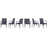 thumbnail of Poltrona Rattan Bistrot  antracite , prodotta con materiale riciclato Greenpol,  impilabile. Marchio Grandsoleil.  57x53x87