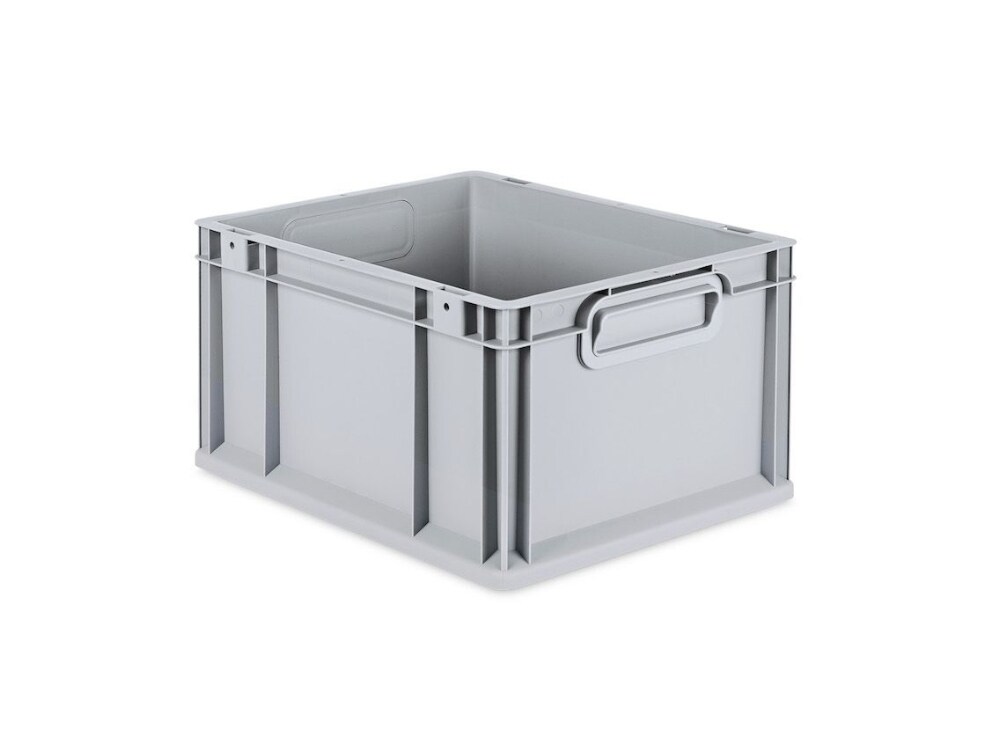 PROREGAL Eurobox NextGen Grip | HxBxT 22x30x40cm | 20 Liter | Griffe geschlossen | Glatter Boden | Eurobehälter, Transportbox, Transportbehälter