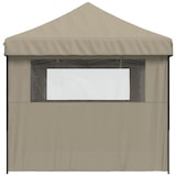 thumbnail of vidaXL Partytent inklapbaar pop-up met 3 zijwanden taupe