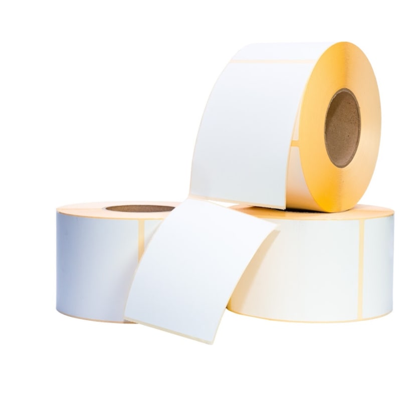 Rollo de etiquetas térmicas de envio ZINTA 100x150mm, A6, núcleo 76mm, 1000 et./rollo, blanco