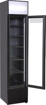 thumbnail of METRO PROFESSIONAL Enfriador de bebidas estrecho GSC2133B, metal/cristal, 39 x 47.5 x 188 cm, 133 L, refrigerac. estática, 200 W, con cerradura, negro