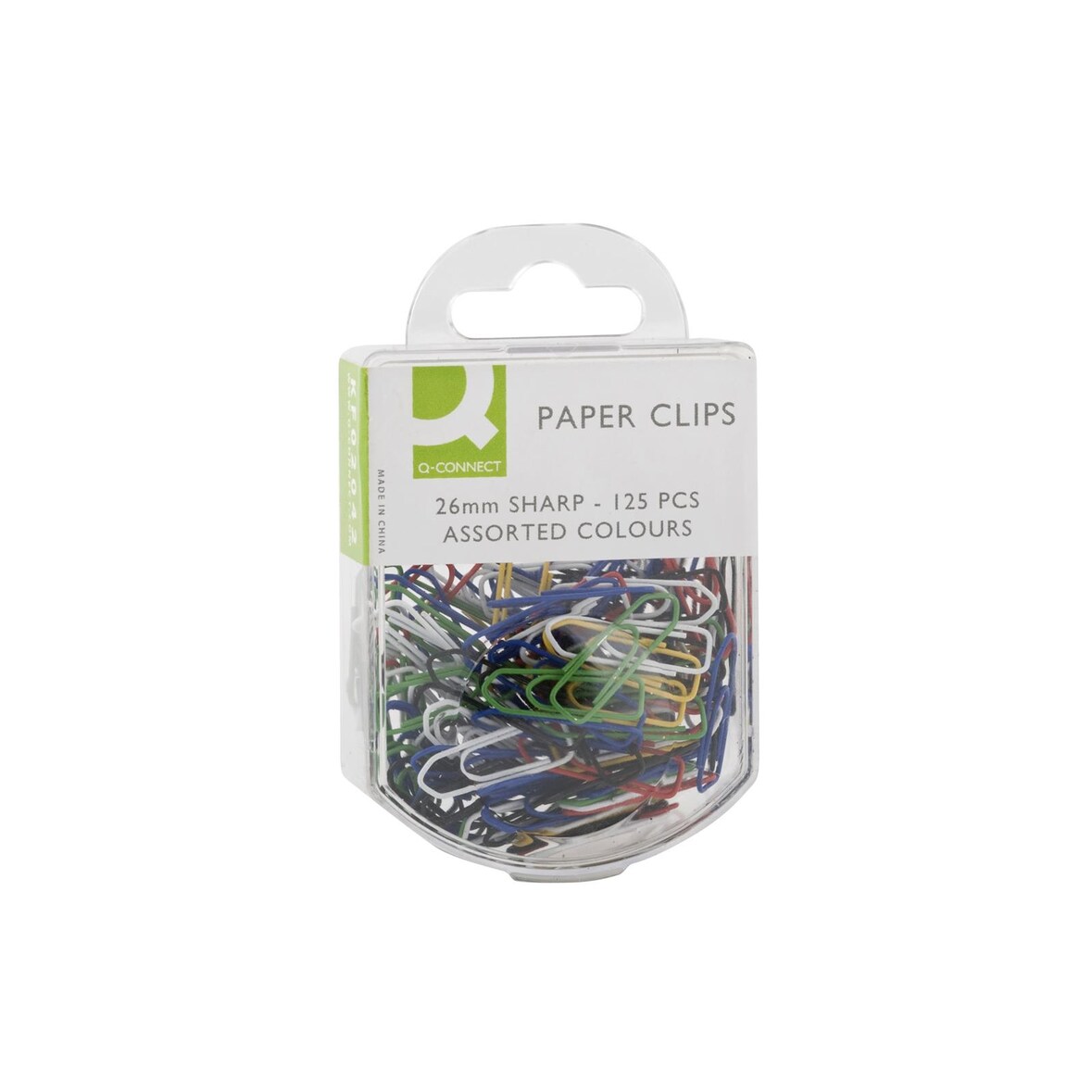 Q-Connect® KF02042 Büroklammern, 26 mm 125 Stück farbig sortiert