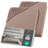 thumbnail of Spannbettlaken DreamScience Heavy Jersey  - Spannbetttuch, Formstabil, 160g/m², Rundum-Gummizug, Bügelfrei 180x200 - 200x200 cm (2er Pack) nougat