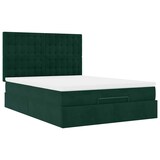 thumbnail of vidaXL Ottoman-Bett mit Matratzen & LEDs Dunkelgrün 140x200 cm Samt