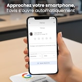 thumbnail of Plaque avis Google NFC connectée avec QR code Viewup - 10x10cm - Acrylique rigide - Blanc