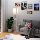 thumbnail of HOMCOM Lampada da Terra a 3 Mensole Integrate Attacco E27 Potenza 40W