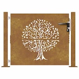 thumbnail of vidaXL Poort 105x80 cm boomontwerp cortenstaal