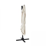 thumbnail of Parasol déporté 3 x 3m inclinable rotatif en aluminium écru - Oviala