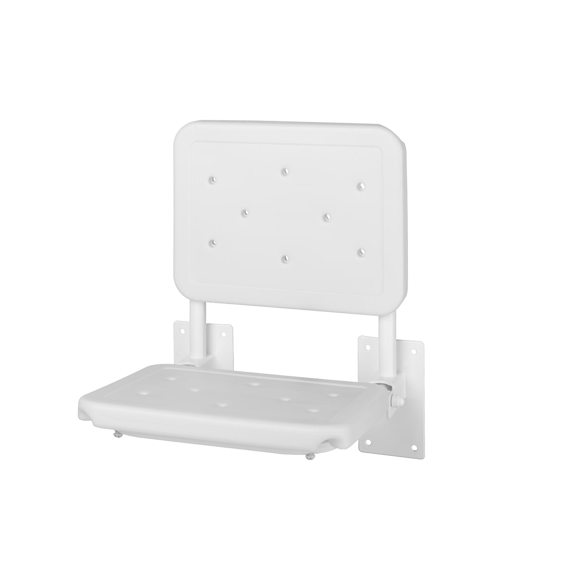 Stabiler Duschklappsitz Duschhilfe weiss bis 120 kg Duschsitz Duschstuhl hocker