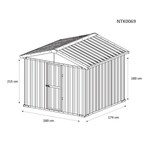 thumbnail of Capanno per esterno in lamiera di acciaio zincata 275x175cm x h 212cm - 87 kg - 4,81mq BIANCO