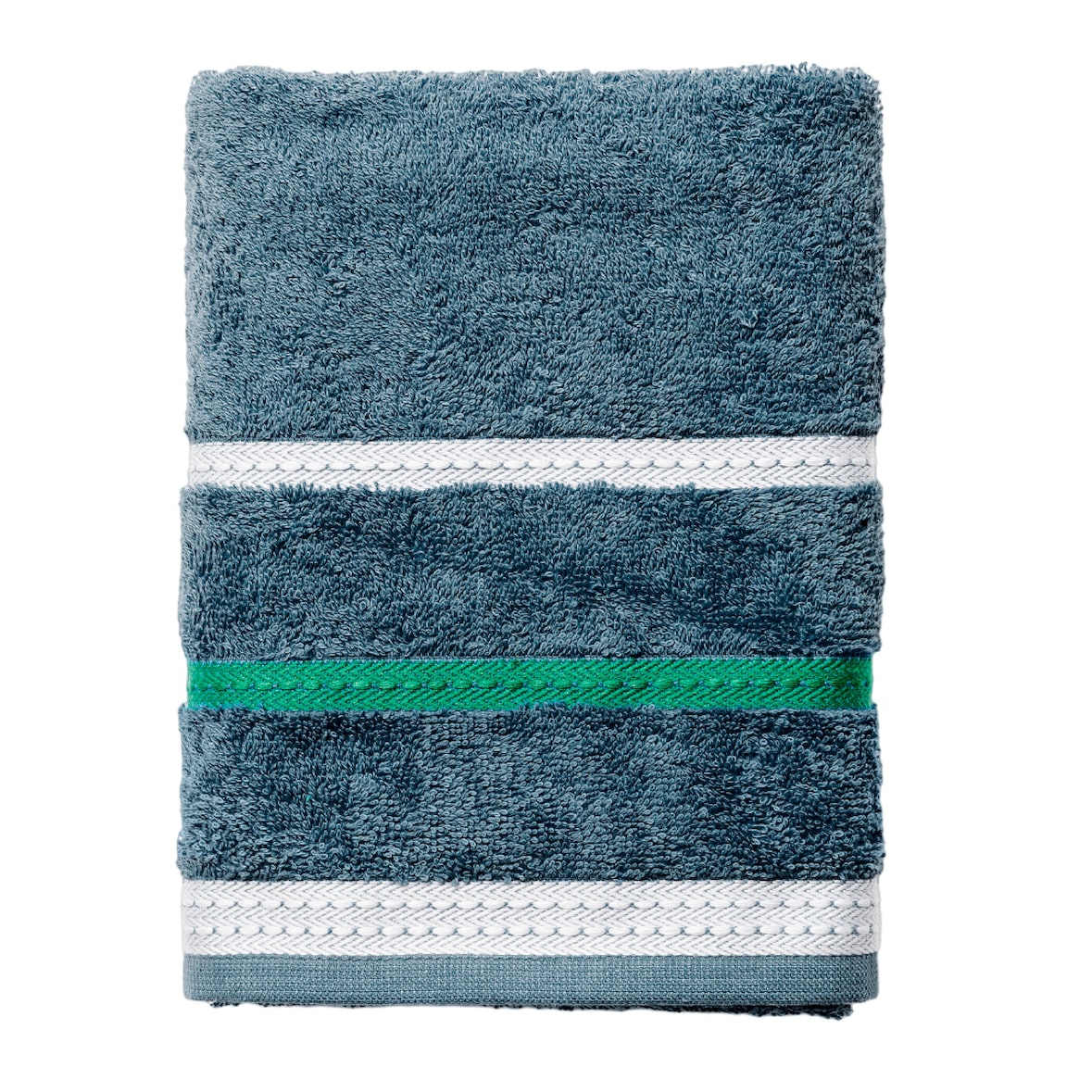 Benetton - Handdoek 50X90Cm 450Gsm 100% Katoen Donkerblauw Met Strepen