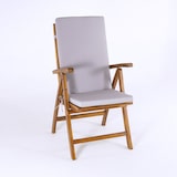 thumbnail of Pack 2 cojines para sillones de jardín reclinables color piedra, Tamaño 114x48x5 cm, Repelente al agua, Desenfundable