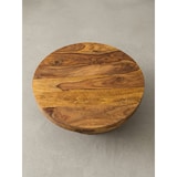 thumbnail of Massivholz Couchtisch, Sheesham, Braun Lackiert, robuster Sockelfuß. 60x60x30 cm | Kadima Design