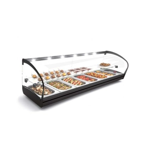 Vitrine chauffante SHARK - Bain marie - 6 bas GN 1/3 - 2 niveaux - CK26L | Sayl Barcelona