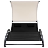 thumbnail of vidaXL Doppel-Sonnenliege mit Sonnendach Textilene Schwarz