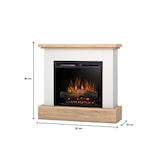 thumbnail of YUKON - Lareira elétrica autônoma com aquecimento de piso LED - 23' - 92 x 86 x 29 - Branco mate / Carvalho claro