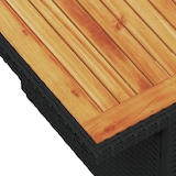 thumbnail of vidaXL Gartentisch Schwarz 100x55x73 cm Poly Rattan und Akazienholz