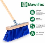 thumbnail of Schneebesen Winterbesen 35cm Breit mit Stiel 140cm Lang Eiskratzer blaue lange Borsten Besen für Schnee