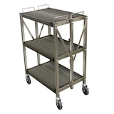 thumbnail of DESSERTE INOX PLIABLE 3 NIVEAUX-L2G