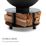 thumbnail of Savage 2.0 Rund Feuerschalen-Grill Ø: 60 cm stabiler Sockel  Holzlager Schwarz