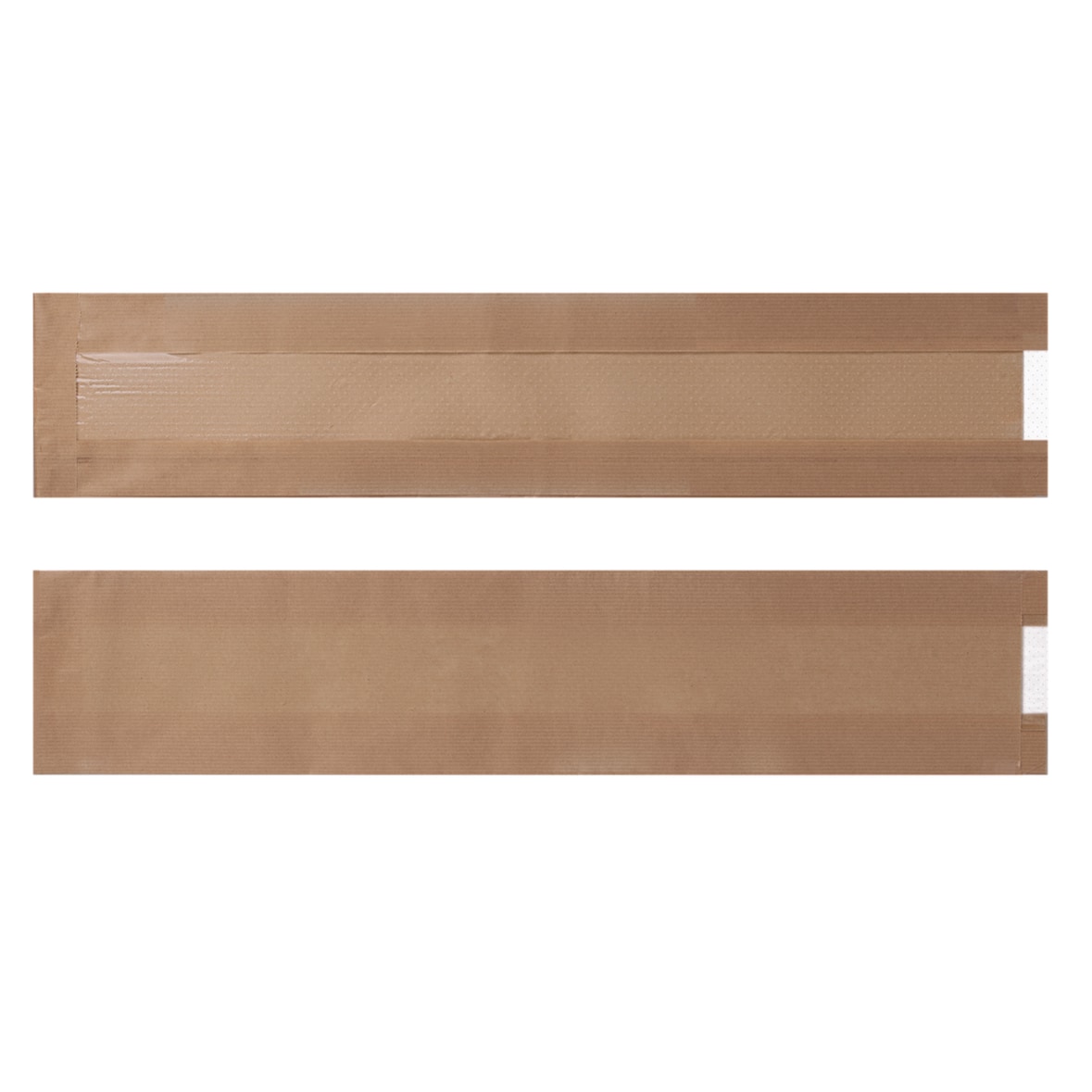 500x Baguettebeutel mit Sichtfenster 12 x 5 x 58 cm Kraft - braun