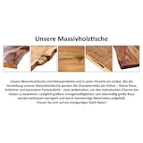 thumbnail of Esstisch Baumkante massiv Akazie Natur 140 x 80 U-Gestell schwarz THEA