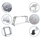 thumbnail of Scala multiuso SOLID W3 Alluminio con piattaforma in acciaio Argento hjh OFFICE