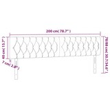 thumbnail of vidaXL LED Kopfteil Hellgrau 200x7x78/88 cm Stoff