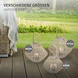 thumbnail of ECD Germany Bambus Laterne, Windlicht H:42 cm Holzfarbe, Gartenlaterne mit Henkel & Glaseinsatz, Bambuslaterne, Kerzenhalter Innen/Außen, Deko Laterne