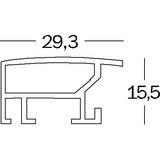 thumbnail of Aluline Cornice in alluminio 21x29,7 cm (A4) ARGENTO