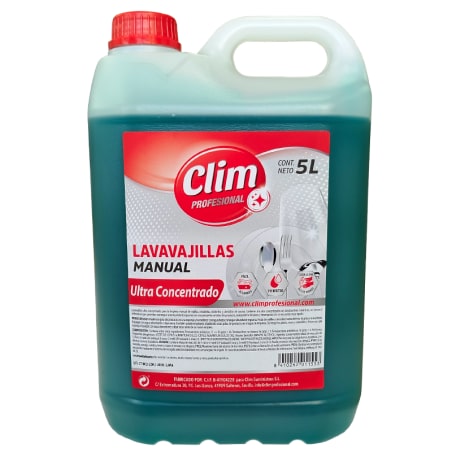 Lavavajillas manual ULTRA concentrado Clim Profesional. Garrafa de 5 litros