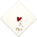 thumbnail of 1000 Airlaid Premium Motivservietten weiß "Herzlich Willkommen, Guten Appetit" 40x40cm 1/4 Falz