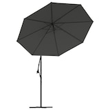 thumbnail of vidaXL Zweefparasol met LED-verlichting stalen paal 300 cm antraciet