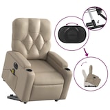 thumbnail of vidaXL Massagesessel mit Aufstehhilfe Elektrisch Cappuccino Kunstleder