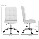 thumbnail of Vinsetto silla de oficina sin brazos silla de escritorio giratorio de piel sintética con altura ajustable estilo moderno carga 120 kg 45x59x90-100 cm