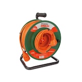 thumbnail of Kabeltrommel, Innenbereich, Schutzkontakt-Stecker/-Kupplung, Überhitzungsschutz, Kabellänge 50 m, 3G1.5, Orange/Grün