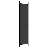 thumbnail of Décoshop26 - Paravent séparateur de pièce cloison 6 panneaux 300 x 220 cm tissu noir et fer DEC031119