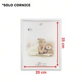 thumbnail of Cadre incurvé moderne 30x40 cm en bois blanc avec panneau MDF robuste et verre Crilex pour photos, photos, affiches, documents, diplômes