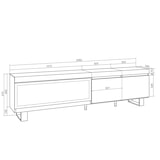 thumbnail of Mobile TV Soggiorno, Ampio spazio a disposizione, 210, Per TV fino a 80", Camino elettrico XXL, Design industriale, Stile moderno, Nero _ 412_6