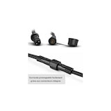 thumbnail of Guirlande guinguette extensible 30 M 30 culots IP65 câble plat noir caoutchouc extérieur