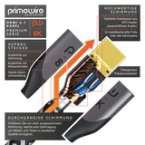 thumbnail of Primewire 8k HDMI Kabel 2.1 - 8K @ 120Hz 4K @ 240Hz mit DSC, HDMI 2.0a 2.0b, 3D, Highspeed Ethernet, HDTV UHD II, HDR-10+ - eARC, VRR, Dolby Vision