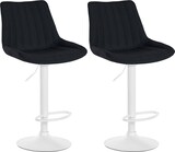 thumbnail of 2er Set Barhocker Toni Stoff schwarz/Metall matt weiss