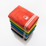 thumbnail of Benetton - Toalha de Banho 70x140cm 100% Algodão Vermelha com Listras Rainbow