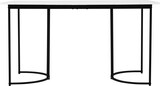 thumbnail of Esstisch 140x80x75 cm Rechteck Weiß mit Marmormuster MDF Tischplatte Metallgestell verstellbare Füße, modern für Küche Esszimmer Büro