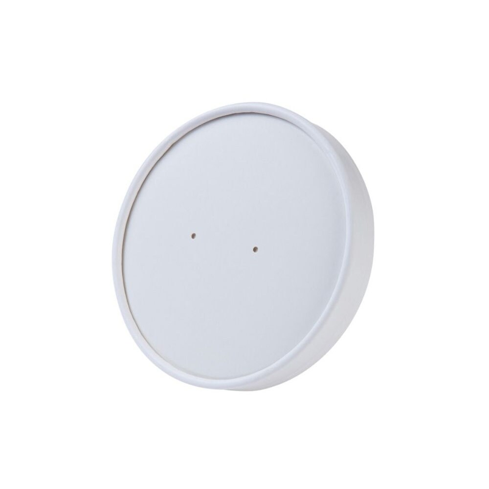 BIOZOYG 25 Stück Bio Becherdeckel Kompostierbare Deckel für Speisebecher Membrandeckel aus Kraftkarton biologisch abbaubar mit Dampflöchern