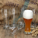 thumbnail of 6er Set Weizenbiergläser klar 0,5L Weißbier-Glas klassisch Hefeweizen Bier-Glas