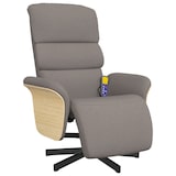 thumbnail of vidaXL Massagesessel mit Fußteil Taupe Stoff