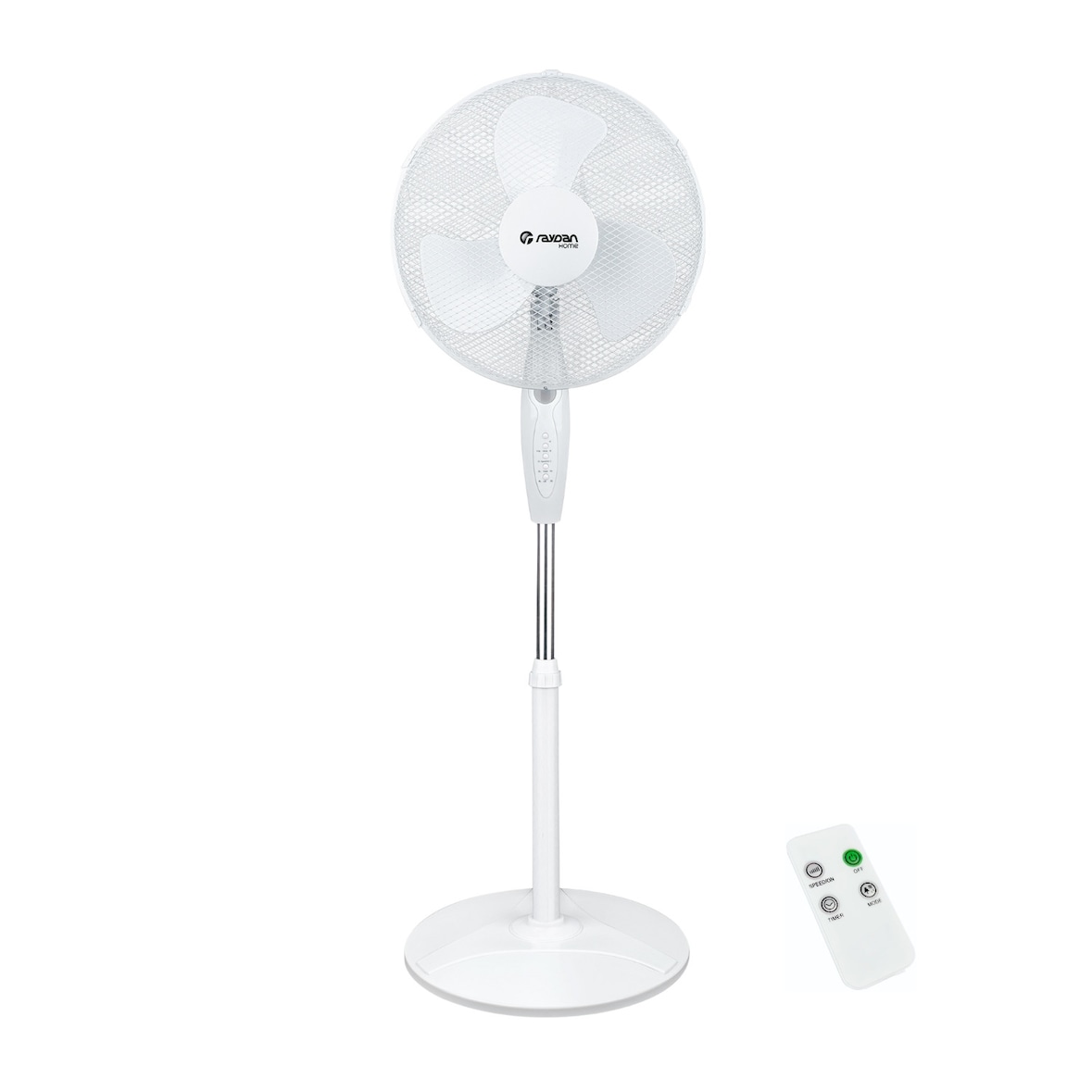 Ventilatore da Terra Neos Comfort da 16" a 3 Velocità con Telecomando 40cm 40w Bianco Thinia Home